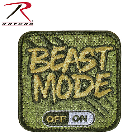Rothco Beast Mode Patch With Hook Back, 1869