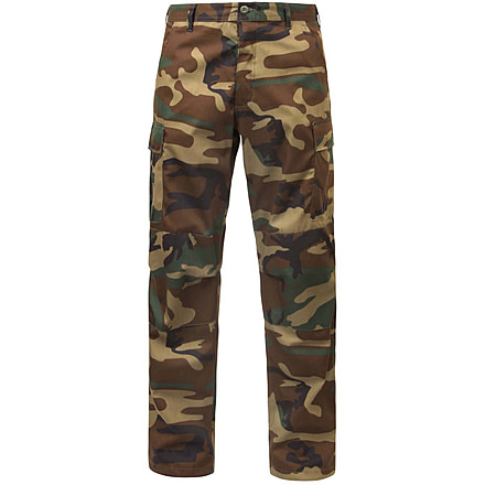 Rothco Relaxed Fit Zipper Fly BDU Pants, Woodland Camo, Extra Large, 2941-WoodlandCamo-XL
