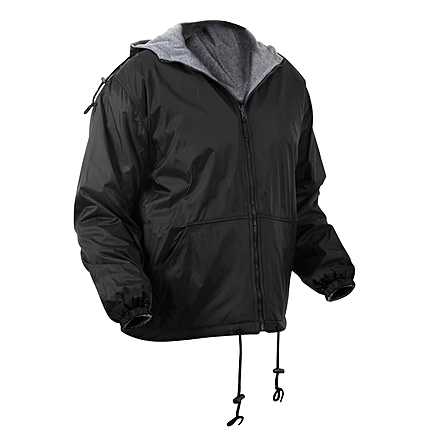 Rothco Reversible Lined Jacket With Hood, Black, M, 8263-Black-M