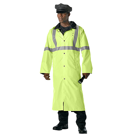 Rothco Reversible Reflective Rain Parka, Safety Green, 2XL, 3901-SafetyGreen-2XL