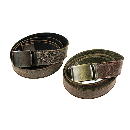 Rothco Reversible Vintage Leather/Poly Web Belt, Black Leather / Black Poly, 44, 4306-BlackLeatherBlackPoly-44Inches
