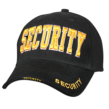 Rothco Security Deluxe Low Profile Cap, Black/Gold, 9490-BlackGold