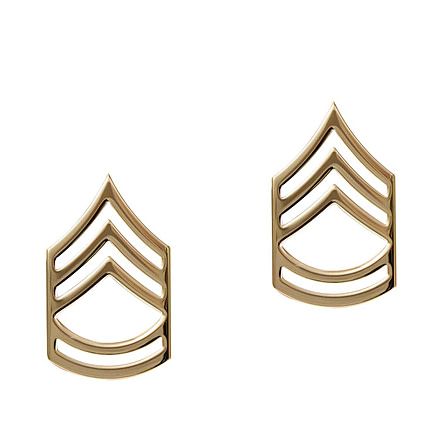 Rothco Sergeant First Class Polished Insignia Pin, Gold, 1645-Gold
