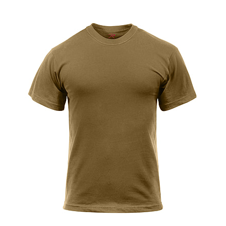 Rothco Solid Color 100% Cotton T-Shirt, Brown, Small, 7848-Brown-S