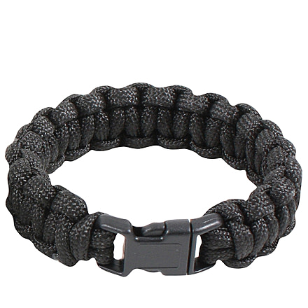 Rothco Solid Color Paracord Bracelet, Black, 9, 925-Black-9Inches
