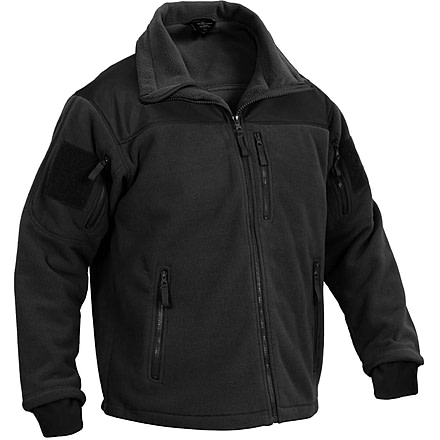 Rothco Spec Ops Tactical Fleece Jacket, Black, M, 96670-Black-M