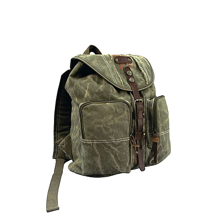 Rothco Stone Washed Canvas Backpack w/ Leather Accents, 9168