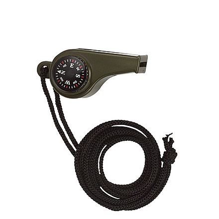 Rothco Super Whistle with Compass &amp; Thermometer, Olive Drab, 9401-OliveDrab