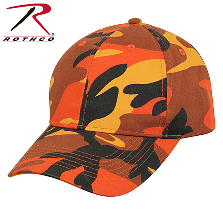 Rothco Supreme Camo Low Profile Cap, Orange, 3884-Orange