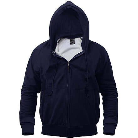 Rothco Thermal Lined Hooded Sweatshirt - Mens, Large, Navy Blue, 6260-027