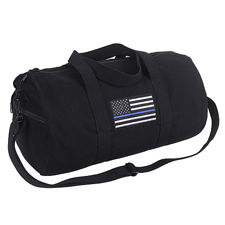 Rothco Thin Blue Line Canvas Shoulder Duffle Bag, 2230