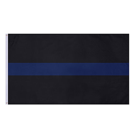 Rothco Thin Blue Line Flag, 3ft x 5ft, 1524