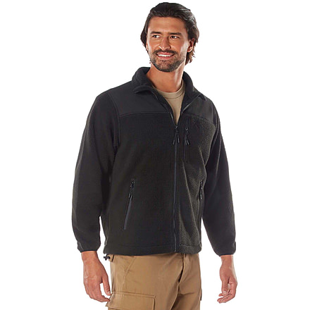 Rothco Trailsman Sherpa Fleece Jacket - Mens, Black, Small, 96620-Black-S