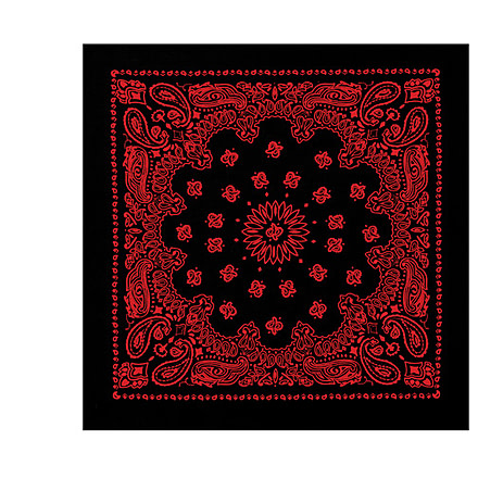 Rothco Trainmen Bandana, Black/Red, 4043-BlackRed