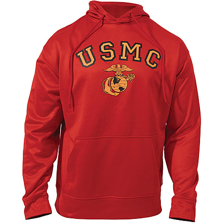 Rothco USMC Eagle / Globe &amp; Anchor Pullover Hooded Sweatshirt - Mens, Small, 92220-S