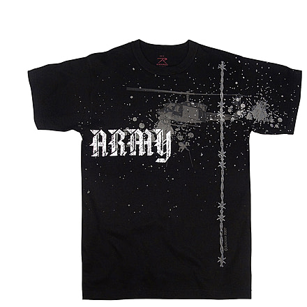 Rothco Vintage Army Helicopter T-Shirt, Black, Small, 66900-Black-S