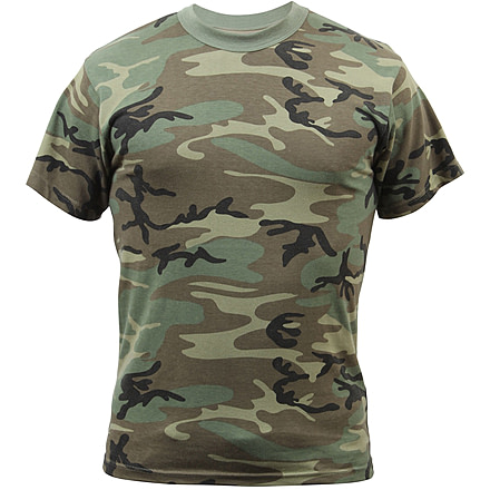 Rothco Vintage Camo T-Shirts, Woodland Camo, Small, 4777-WoodlandCamo-S