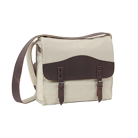 Rothco Vintage Canvas Medic Bag w/ Leather Accents, Khaki, 9671-Khaki