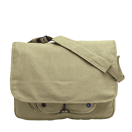 Rothco Vintage Canvas Paratrooper Bag, Khaki, 9138-Khaki