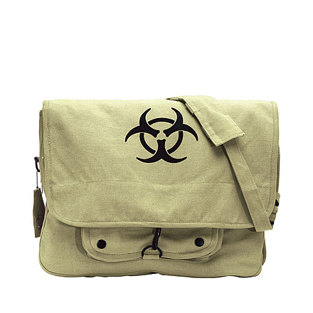 Rothco Vintage Canvas Paratrooper Bag w/ Bio-Hazard Symbol, 9139