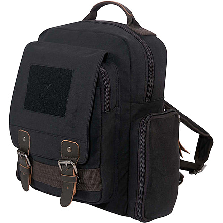 Rothco Vintage Canvas Sling Backpack, Black, 59680-Black