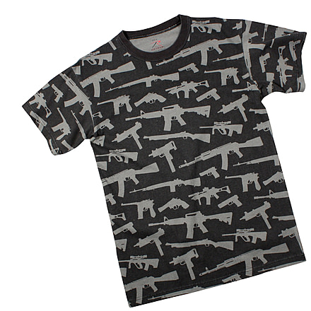 Rothco Vintage 'Guns' T-Shirt, Black, Small, 66350-Black-S