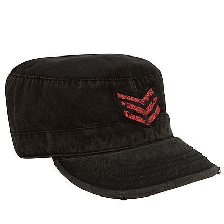 Rothco Vintage Military Fatigue Cap With Red Stripes, Small, 4552-S