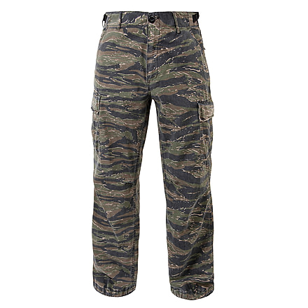 Rothco Vintage Vietnam Fatigue Pant Rip-Stop, Tiger Stripe Camo, XL, 4487-TigerStripeCamo-XL