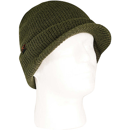 Rothco Watch Cap w/Brim - Mens, Olive Drab, One Size, 59382-OliveDrab