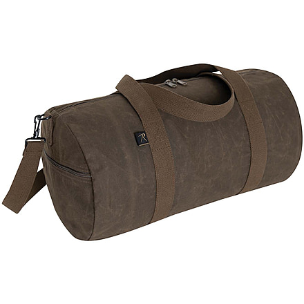 Rothco 19 Inch Waxed Canvas Shoulder Duffle Bag, Brown, 2416-Brown