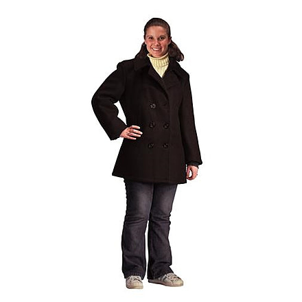 Rothco Womens Navy Type Black Wool Peacoat, Extra Small, 7038-XS