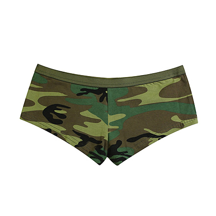 Rothco Woodland Camo Booty Shorts, M, 5476-M
