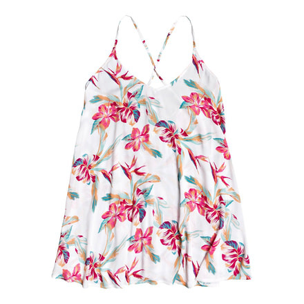 Roxy Be In Love Strappy Beach Dress - Women's, Bright White Tropic, Small, ERJX603175-WBB7-S
