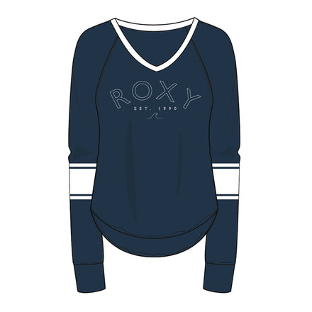 Roxy Chill Zone A Long Sleeve Tee - Womens, Mood Indigo, Medium, ERJZT04775-BSP0-M