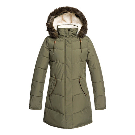 Roxy Ellie Hooded Jacket - Womens, Ivy Green, Small, ERJJK03289-CRB0-S