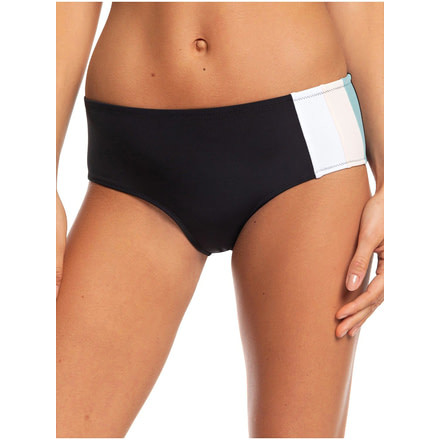 Roxy Fitness Shorty Bikini Bottoms - Womens, Anthracite, Small, ERJX403913-KVJ0-S