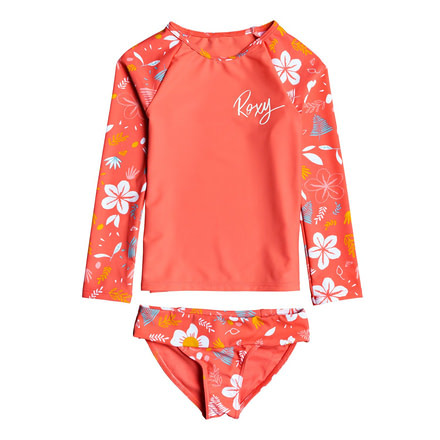 Roxy Fruity Shake Long Sleeve Lycra Swimwear - Girls, Dubarry S Thats 70, 3, ERLWR03123-MKJ6-3