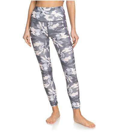 Roxy Night Fall High Waist Fitness Leggings - Women's, Charcoal Heather Darwin, Large, ERJNP03299-SZCH-L