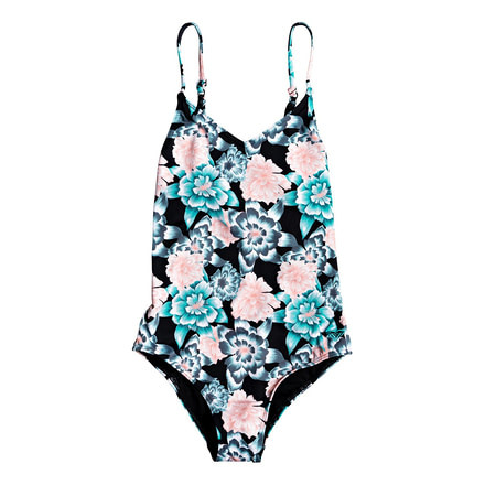 Roxy Surf My Mind One Piece Swimwear - Girls, Anthracite S Crystal, 10, ERGX103062-XKBM-10