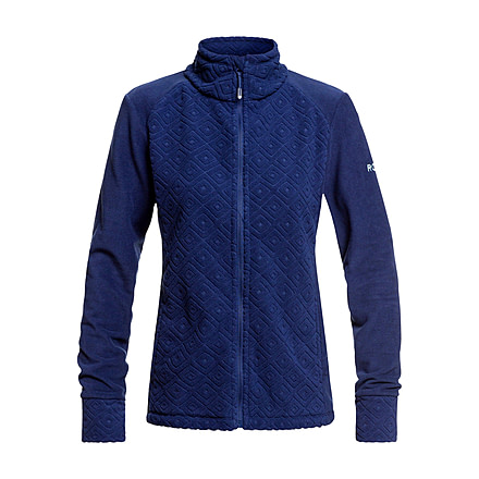 Roxy Surface Zip Through - Womens, Medieval Blue Losange Jacquard, Large, ERJFT03978-BTK1-L