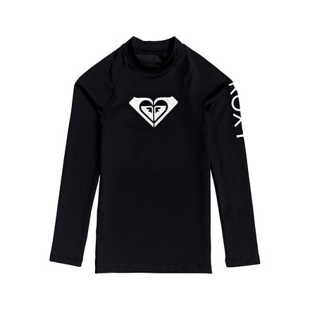 Roxy Whole Hearted Long Sleeve Swimwear - Girls, Anthracite, 8/Small, ERGWR03081-KVJ0-8/S