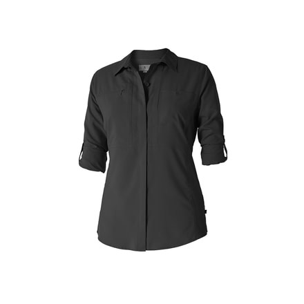 Royal Robbins Bug Barrier Expedition Women's Long Sleeve Shirt, Jet Black, L 32124-JET BLACK-L