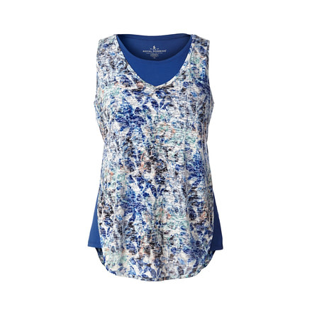 Royal Robbins Burnout Double Women's Tank Top, Deep Blue Pr, L 60739-DP BLUE PT-L