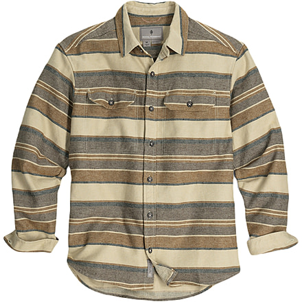 Royal Robbins Clouds Rest Hemp Long SLeeve - Mens, Bistre Pacific Crest Stripe, Medium, Y12600123-224RR-M