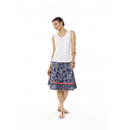 Royal Robbins Cool Mesh Eco-Skirt Print, Dp Blue Flwr, L, 65182-DP BLUE FLWR-L