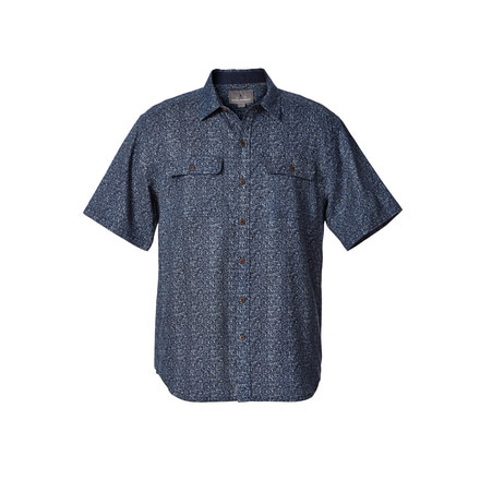 Royal Robbins Cool Mesh Men's Short Sleeve Shirt, Eclipse Print, L 71914-ECLIPSE PT-L
