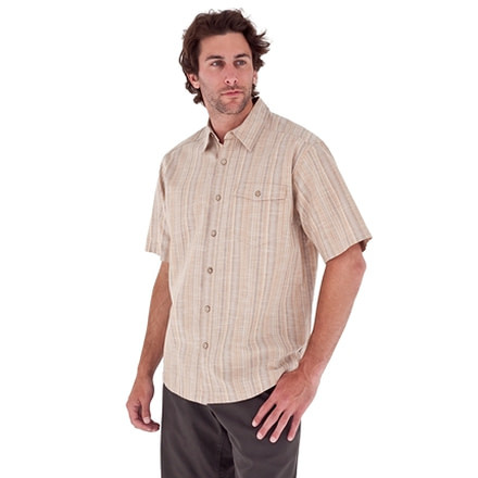 Royal Robbins Cool Mesh Stripe Short Sleeve - Men's-Adobe-Small