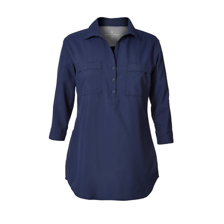 Royal Robbins Expedition Chill Stretch Women's Tunic, Deep Blue, L 32131-DEEP BLUE-L