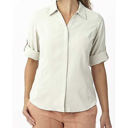 Expedition Stretch 3/4 Sleeve Shirt - Womens-Soapstone-Large