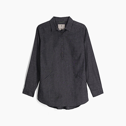 Royal Robbins Hemp Chambray Long Sleeve - Womens, Asphalt, Small, Y621014568S